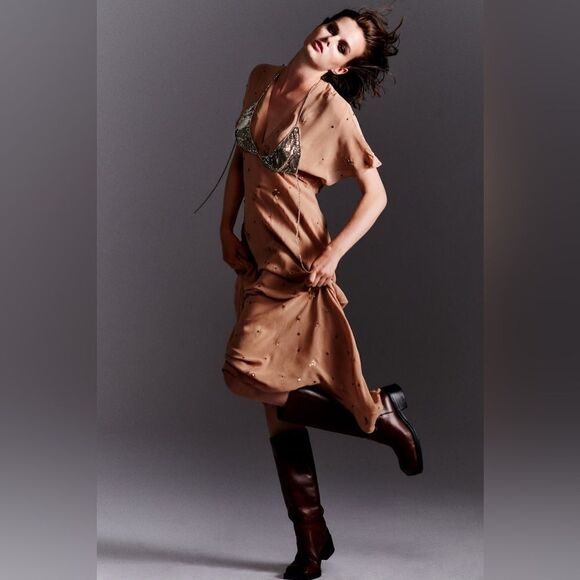 ZARA BEADED SEQUIN EMBROIDERED DRESS - LIMITED EDITION - Picture 2 of 7